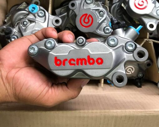 Heo Brembo 4 pis màu xám chữ đỏ