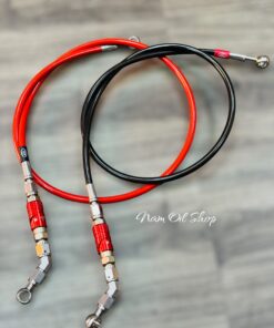 Dây dầu Hell bấm GP đầu Earl inox có ngắc dầu thế 45 độ phía trước